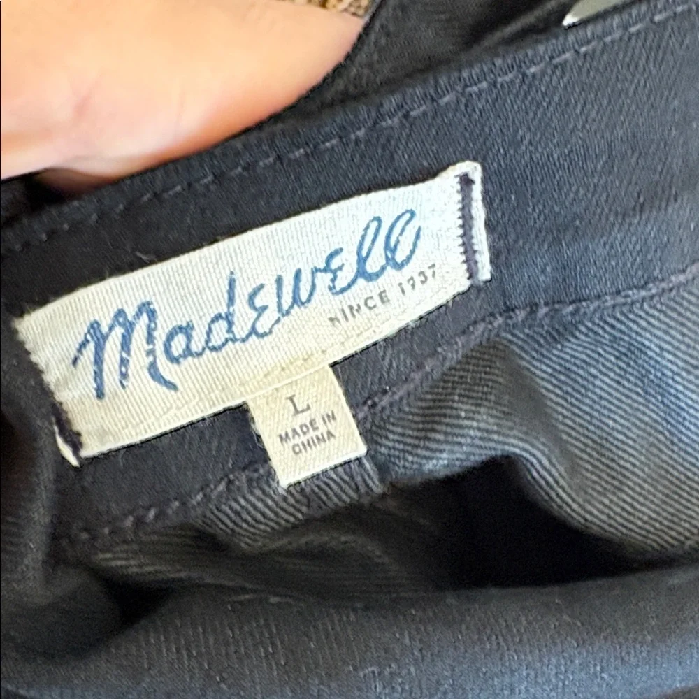 Madewell Denim Cross Back Overalls sz large